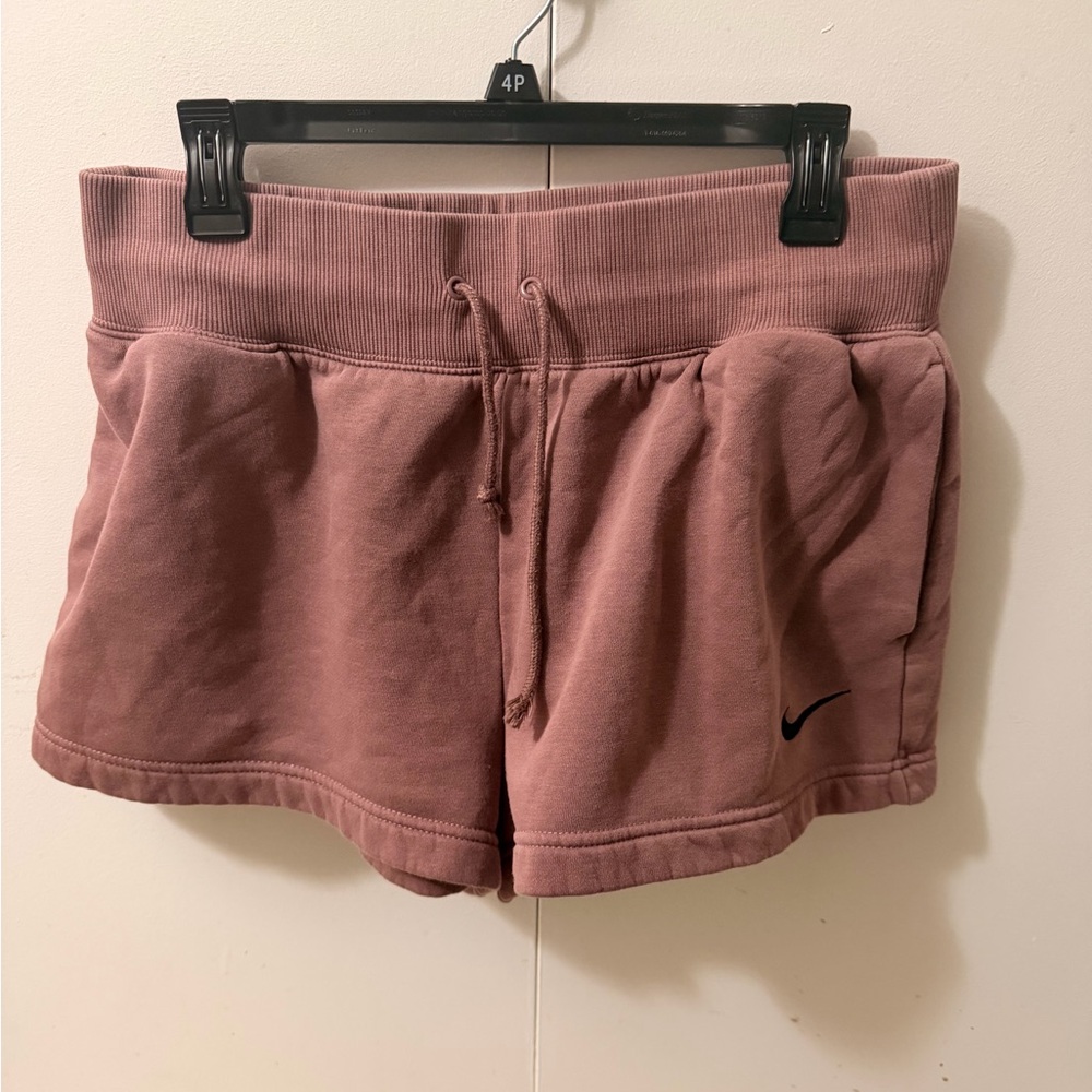 Nike fleece shorts (dusty rose/mauve) size large